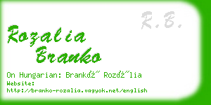 rozalia branko business card